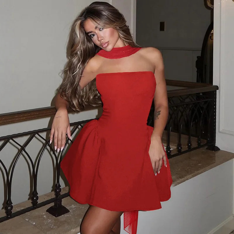 Elegant Backless A-line Party Dress