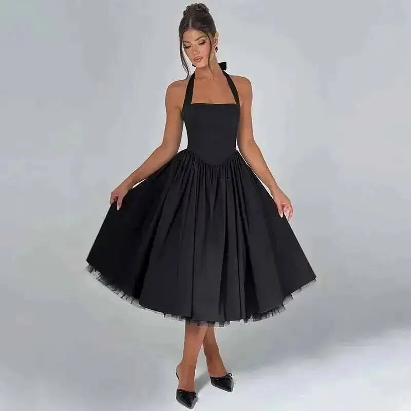 Waist Wrap A-line Ball Gown Spring Summer Dress