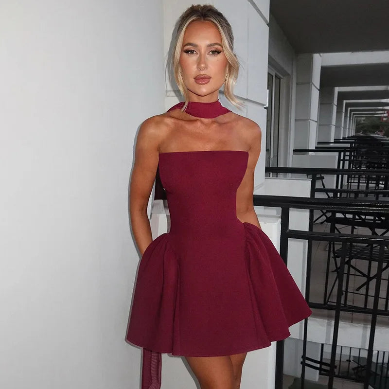 Elegant Backless A-line Party Dress