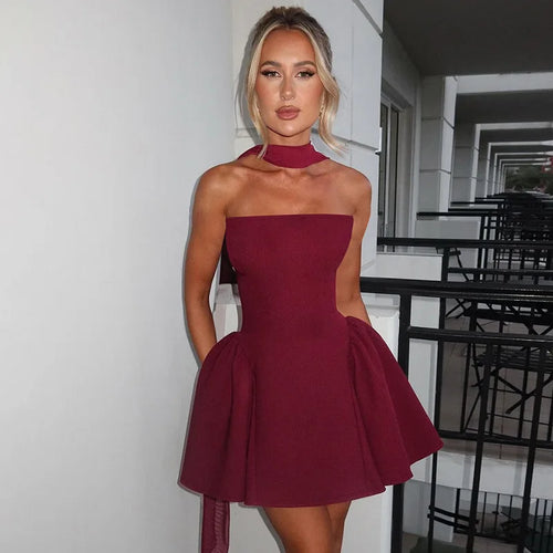 Elegant Backless A-line Party Dress